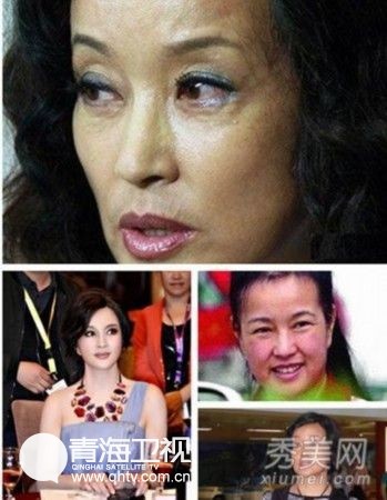 60岁刘晓庆素颜曝光吓死人,李冰冰素颜照片女星卸妆前后对比