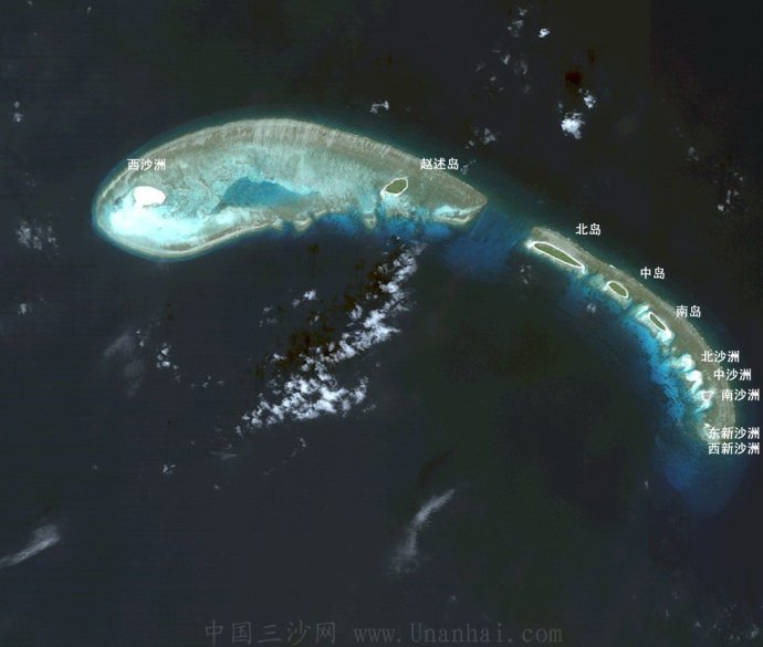 2016中国西沙建岛照片,西沙七连屿人工造陆建